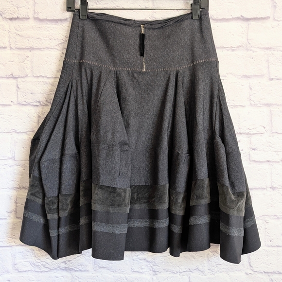 Marithe Francois Girbaud Dresses & Skirts - Vintage Y2K Marithe Francois Girbaud Skirt 38 6 Gray Mixed Medium Bubble
